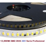 Tira LED Flexible 48V 12,8W/mt 150 Led/mt SMD 2835 mt IP20, Serie Profesional, rollo 10 mts.